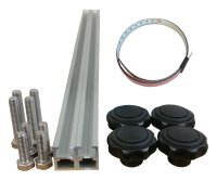 4 St�ck M8 C-Profil 1m - Zubeh�rschrauben + Ma�band
