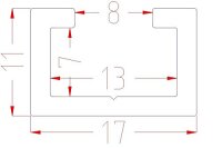 M8 C-Profil 1,5m