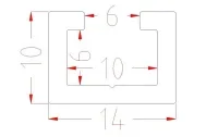 2x M6 C-Profil 1m - Zubehörschrauben + Maßband