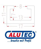 4x M8 C-Profil 1m inklusive Kleber
