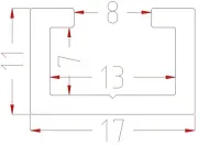 Mega Set M8 C Profil 4x1m+Box+Stahlmaßband+250ml Silbergleit