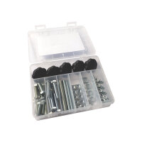 Mega Set M8 C-Profil 4x1m gebohrt+Zubehörbox+Stahlmaßband+250ml Silbergleit