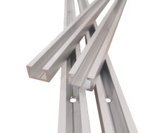 Mega Set M8 C Profil 4x2m gebohrt+Box+Stahlmaßband+250ml Silbergleit