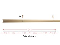 Mega Set M8 C Profil 4x2m gebohrt+Box+Stahlmaßband+250ml Silbergleit