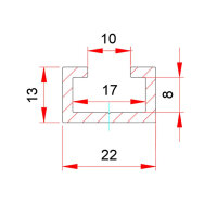 M10 C-Profil 1m