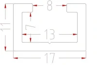Zuschnitt M8 C-Profil auf Wunschmaß 1001-1250mm