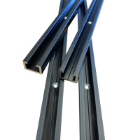 M8 C-Profil 1m Black Edition gebohrt, mit Schrauben
