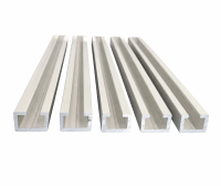 5x Aluminium C-Profil M8 17x11 mm – 1 m Silber