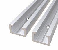 2x M8 C-Profil 1 m Silber gebohrt inkl. Zubehörbox 55-tlg.